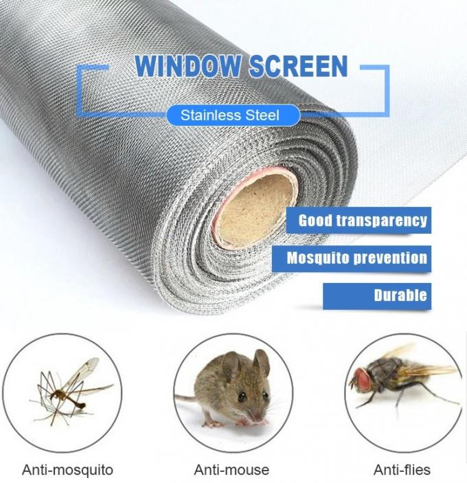 düz dokuma paslanmaz çelik böcek ekran