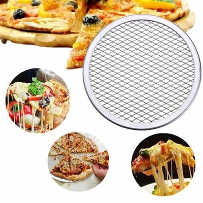 Mutfak Gereçleri Düz Örgü Odm Alüminyum Yuvarlak Pizza Tavası 12 İnç