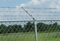 8 Ft X 50 Ft zincir bağlantı kumaş yüksek düzey güvenlik için jilet dikenli tel ile çit