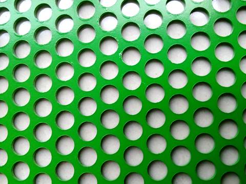 Yeşil toz boya yuvarlak delikli sac