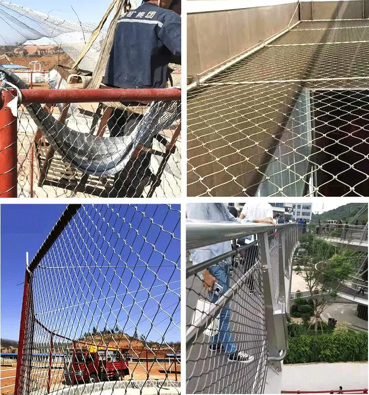 Hayvanat Bahçesi Kafes Koruma Paslanmaz Çelik Çit Ekran Ağı Genişletme Web Tel Kablo Ağı 7