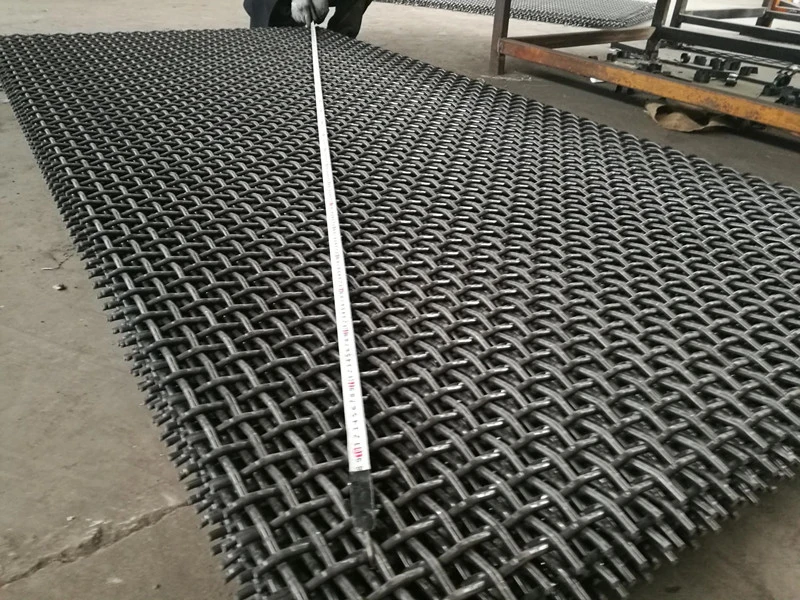 Yüksek Tensile 65 Mn Quarry Rock Crusher Vibrating için Crimped Wire Woven Screen Mesh 2