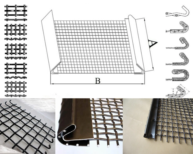 Yüksek Tensile 65 Mn Quarry Rock Crusher Vibrating için Crimped Wire Woven Screen Mesh 3