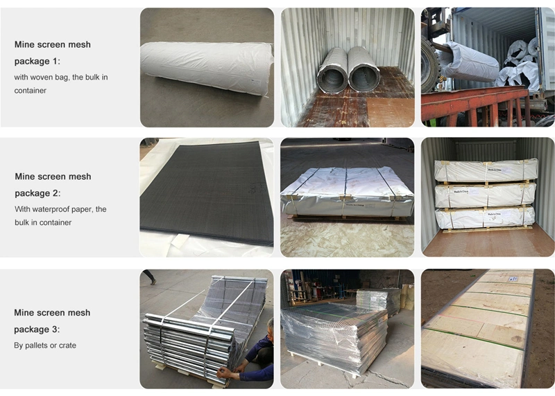 Yüksek Tensile 65 Mn Quarry Rock Crusher Vibrating için Crimped Wire Woven Screen Mesh 7