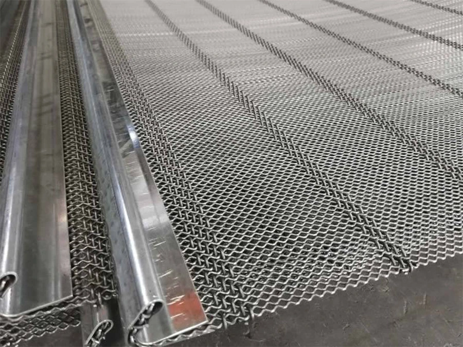 Paslanmaz çelik kırpılmış tel madencilik geçirmez titreşimli ekran örgü 5