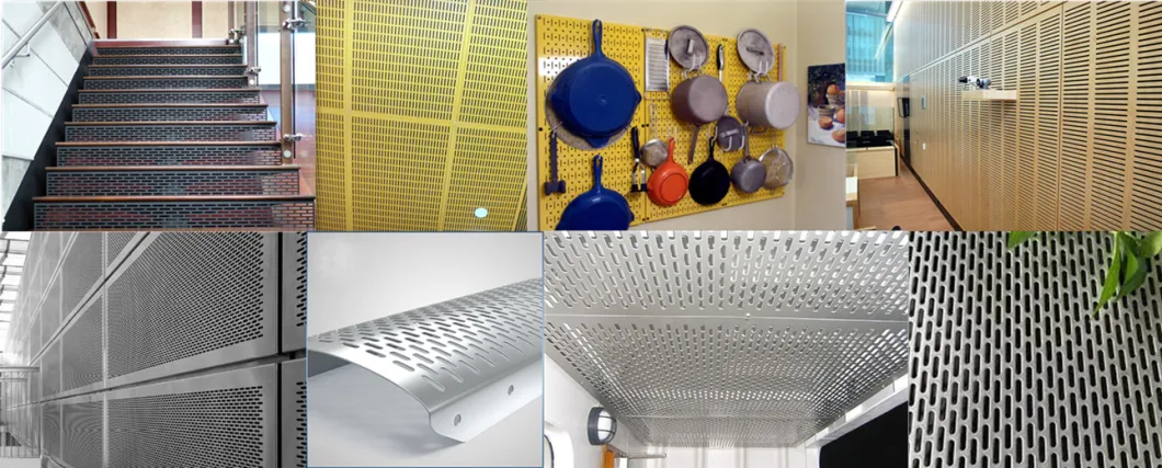 2mm 3mm Delik Boyutu Paslanmaz Çelik Perforasyonlu Metal Yapraklar Düzeltme için Dekoratif Yapraklar 6