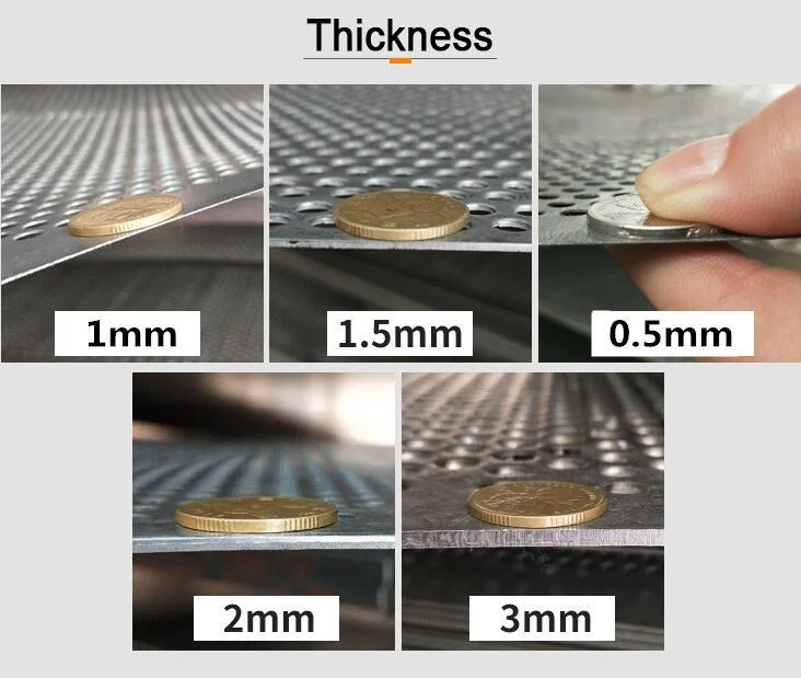 2mm 3mm Delik Boyutu Paslanmaz Çelik Perforasyonlu Metal Yapraklar Düzeltme için Dekoratif Yapraklar 8