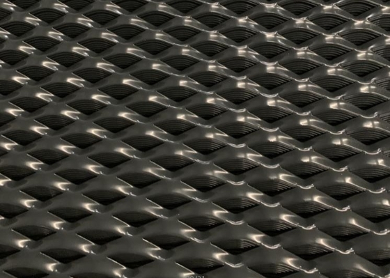 1.8m Genişlik Elmas Siyah Genişletilmiş Metal Hasır Toz Boyalı Alüminyum