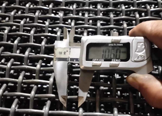 Madencilik Titreşimli Elek Mesh için 65mn Yüksek Karbonlu Çelik Kıvrımlı Tel Ekran