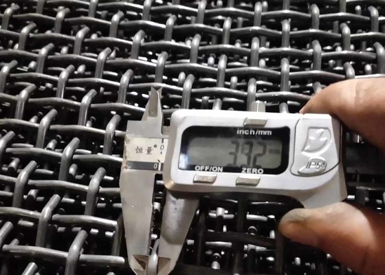 10mm Delik Düz Dokuma Manganez Çelik Kıvrımlı Hasır Aşınmaya Dayanıklı