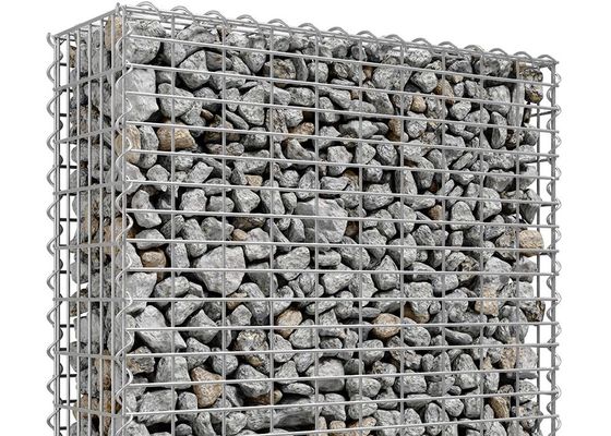 Sıcak Daldırma Galvanizli Taş Kafes Kaynaklı Gabion Kutusu 4mm Tel Kalınlığı