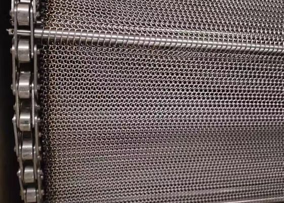 Metal Düz Esnek Karartma Konveyör Bant Hasır Otomatik 201 Paslanmaz Çelik