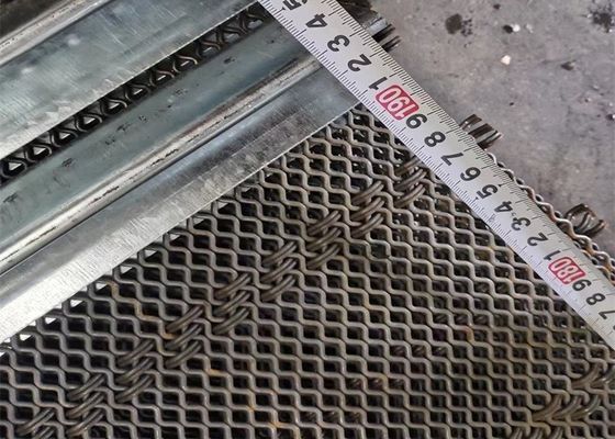 Siyah Demir 4mm Titreşimli Elek Örgüsü Kare Dokuma Kıvrımlı Tel