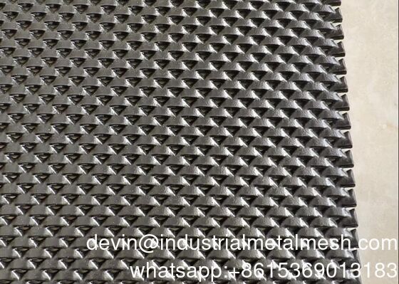 Ağır Hizmet Tipi DVA Mesh Siyah Renk Alüminyum Tek Yönlü Görüş Genişletilmiş Metal Mesh Levha