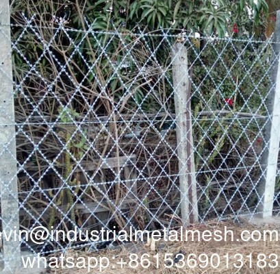 Duvar Hırsızlık Önleyici Kaynaklı Jiletli Tel Kaynaklı Jiletli Tel Örgü