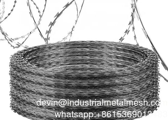 Galvanizli Acayip Dikenli Tel Koruma için Çitli Concertina Tel