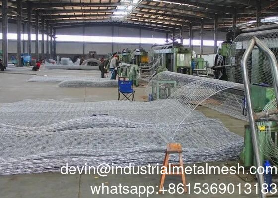 Galvanizli veya PVC Kaplı Kaynaklı Dokuma Altıgen Tel Örgü 8x10cm Gabion ve Gabion Kutu