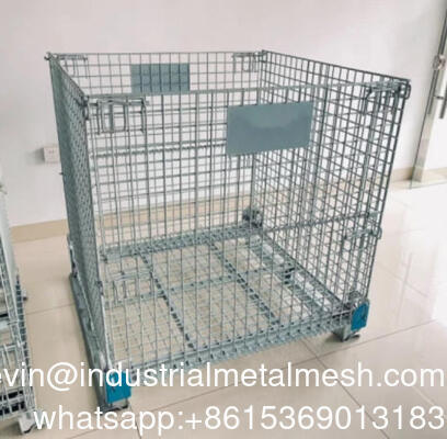 Ağır Güçlü Ambar Ağı Kutusu Tel Kafes Metal Kutusu Depolama Kapsuları