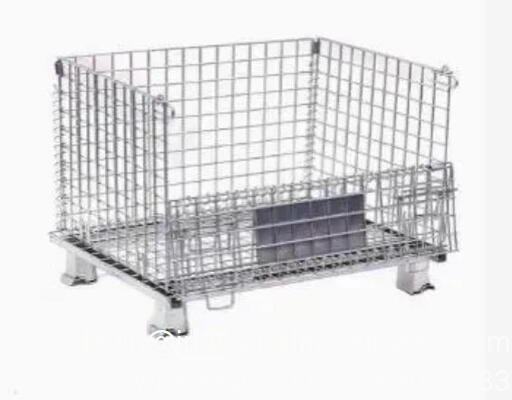 1200*1000 Katlanabilir Dış Kapalı Katlanabilir Depo Metal Çelik Yüklenebilir Demir Galvanizli Rulo Tel Ağı Konteyneri