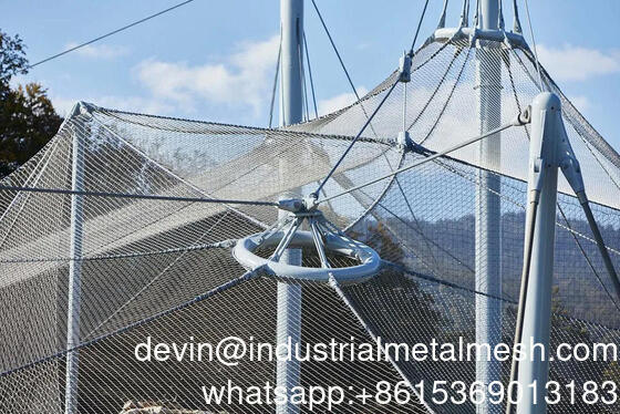 Yüksek Dayanıklılık 1.2mm Yumuşak Esnek 304 316 Paslanmaz Çelik Düğümlü Kablo Tel İpi Ağı