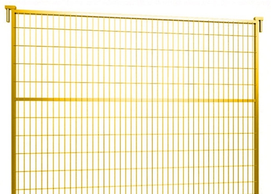 Sarı Renkli 1.8m Yükseklik Kanada Standart Dış Mekan İnşaatı Geçici Çit Paneli