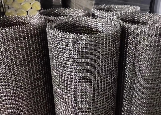 Açıklık 2mm Kare Paslanmaz Çelik 304 Kıvrımlı Dokuma Hasır 20x20mm