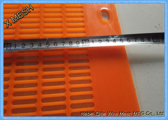 Yüksek Frekans Poliüretan Madencilik Ekran Örgü Çevirme Akış Flop Atlama Pu Paspaslar Dikdörtgen Delik