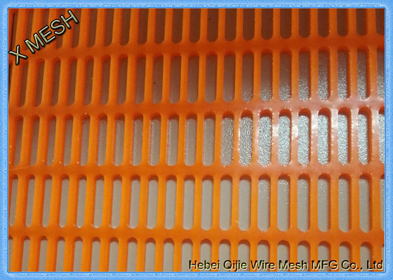 Yüksek Frekans Poliüretan Madencilik Ekran Örgü Çevirme Akış Flop Atlama Pu Paspaslar Dikdörtgen Delik