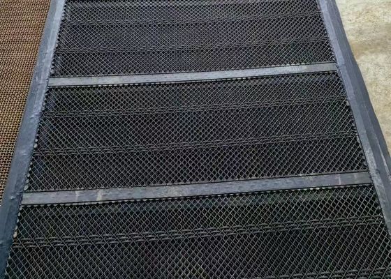 Çakıl taraması için kauçuk kendi kendini temizleyen titreşimli ekran ağı