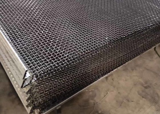 Ss 201 Kilit Kıvrımlı Titreşimli Elek Hasır Boyutu 1.5m X 1.95m
