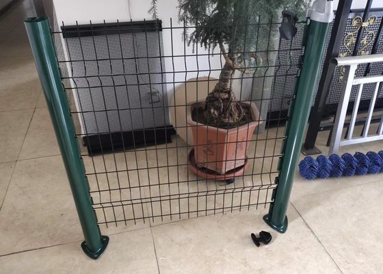 Pvc Kaplı Panel Bahçe İçin Eğimli Çelik Çit Şeftali Direği