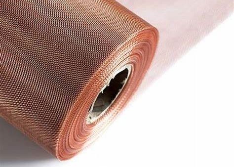 1.2m Genişlik Bakır Tel Ağ 0.56*0.56 Açılış*0.15 mm Tel çapı