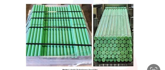 500 mm Uzunluk 25 mm Çapı Hafif Çelik Epoksi Kaplı Çubuk Çubukları Donanımlı Beton