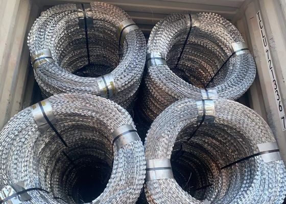 Bto-22 Sıcak Daldırılmış Galvanizli Concertina Tıraş Dikenli Tel