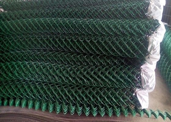 Galvanizli PVC Kaplı Elmas Örgü Tel Zincir Bağlantı Çit Rulosu