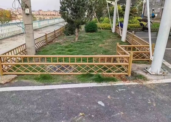 Emniyet Tozu Paltosu Bambu Taklit Bahçe Villa Çit Çalmalı Demir Dekoratif Çit