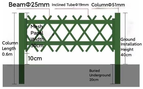 Paslanmaz Çelik Koruma Çim Koruma PVC Plastik Taklit Bambu Park Bahçe Çit