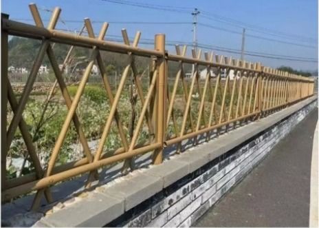 Modası Şık Bahçe Tasarımları İçin Dayanıklı Taklit Bambu Çit