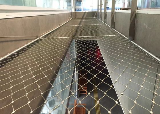 Korkuluk için Esnek X Eğilimli 1.2mm Çelik Halat Mesh