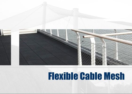 Ss316l 1-6mm 20x20mm Paslanmaz Çelik Düğümlü Halat Mesh