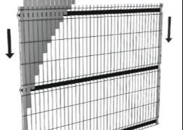 Bahçe için 60x60mm Eğimli Metal Çit 3D Tasarımı