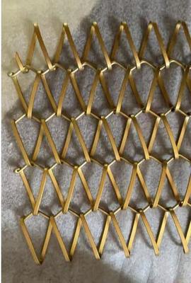 Saten Pirinç Metal Link Spiral 3mm Dekoratif Tel Örgü Panelleri Perde İçin