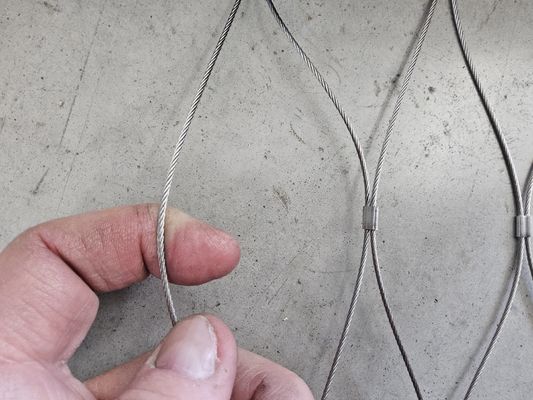1.2 mm-6.0 mm çaplı ve ağ deliği boyutuyla özelleştirilebilir balustrad kablo ağı