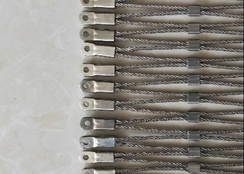 SS 304 316 Esnek Hayvanat Bahçesi Ağı Maymun Kafesi Paslanmaz Çelik Tel İpi Ağı Zoolojik Bahçe için