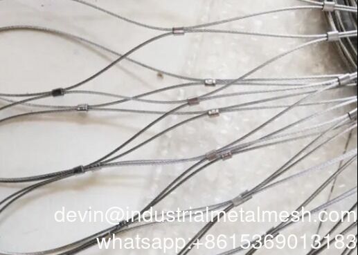 Esnek Paslanmaz Çelik Halatlı File Örgü Tel Halat Örgüsü