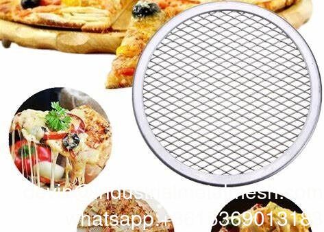 Mutfak Gereçleri Düz Örgü Odm Alüminyum Yuvarlak Pizza Tavası 12 İnç