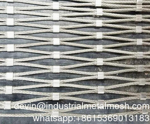 1.5mm 7x7 AISI316 Stainless Steel Wire Rope Mesh for Bridge Railing and Plain Weave Applications