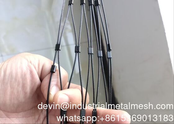 Özel Yüksük Tipi Inox 316 Halat Ağı Esnek Paslanmaz Çelik Kablo Webnet X Tend Mesh