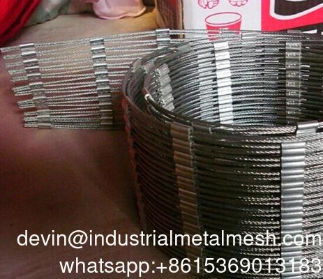 Esnek 316 Kuşhane Ağı Güvenliği Koruma Dokuma Düğümlü 304 Paslanmaz Çelik Tel Halat Hayvanat Bahçesi Örgüsü