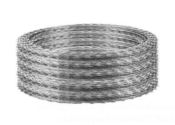 SGS Sıcak Daldırma Galvanizli Jiletli Tel Concertina Dikenli Tel 2.0m-10.0m Uzunluk